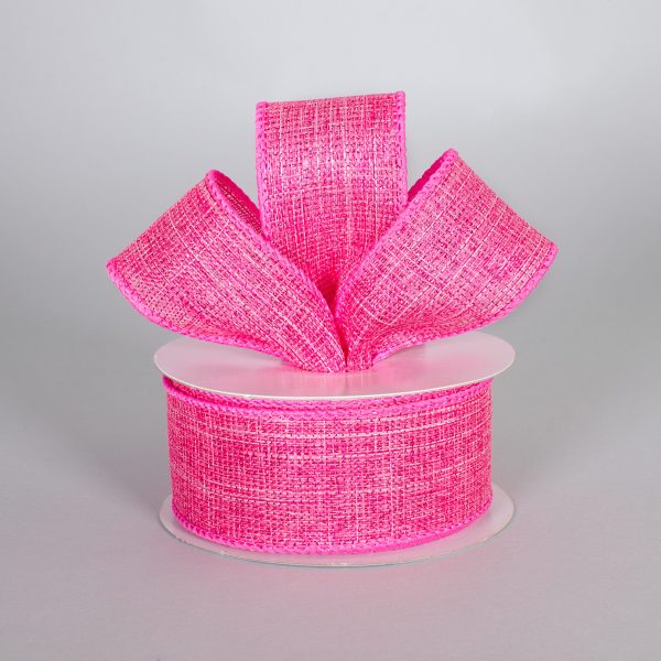 1.5  Metallic Royal Canvas Ribbon: Fuchsia Pink (10 Yards) Online Hot Sale