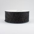 1.5  Glitter On Fabric Ribbon: Black (10 Yards) Online now