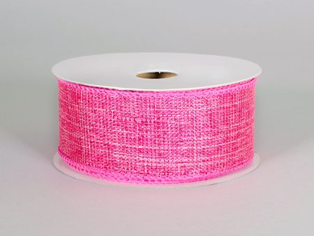 1.5  Metallic Royal Canvas Ribbon: Fuchsia Pink (10 Yards) Online Hot Sale