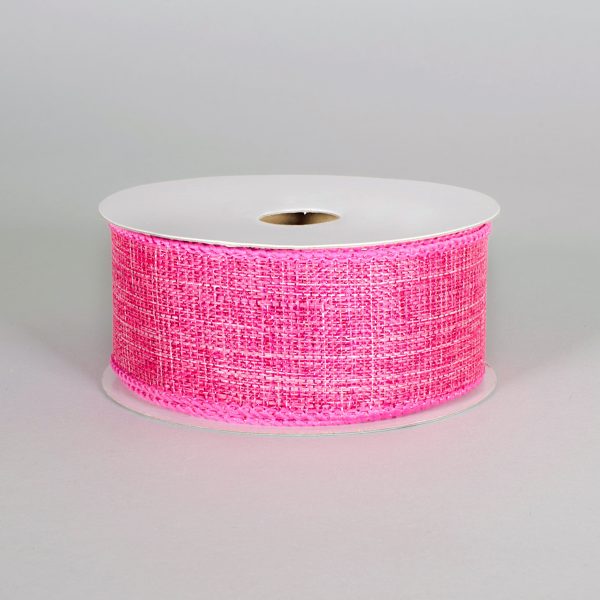 1.5  Metallic Royal Canvas Ribbon: Fuchsia Pink (10 Yards) Online Hot Sale