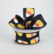 1.5  Candy Corn Ribbon: Black (10 Yards) For Sale