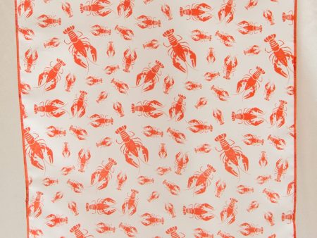 72  Crawfish Print Table Runner: Red on White Online Hot Sale