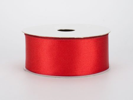 1.5  Double Face Satin Wired Ribbon: Red (10 Yards) For Discount