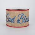 2.5  God Bless America Ribbon: Natural (10 Yards) Online