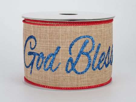 2.5  God Bless America Ribbon: Natural (10 Yards) Online