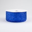 1.5  Glitter On Metallic Ribbon: Royal Blue (10 Yards) Hot on Sale