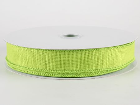 7 8  Value Faux Burlap Ribbon: Fresh Green (25 Yards) Supply