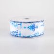 1.5  Fun Christmas Trees Ribbon: Shades of Blue (10 Yards) on Sale