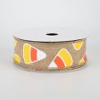 1.5  Candy Corn Ribbon: Beige (10 Yards) For Cheap