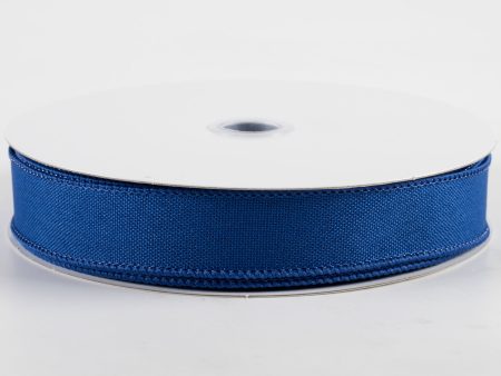 7 8  Value Faux Burlap Ribbon: Royal Blue (25 Yards) Hot on Sale