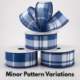 1.5  Eday Plaid Ribbon: Blue & White (10 Yards) For Cheap