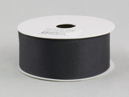 1.5  Grosgrain Ribbon Wired: Black (10 Yards) Supply