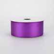 1.5  Double Face Satin Wired Ribbon: Purple (10 Yards) Cheap