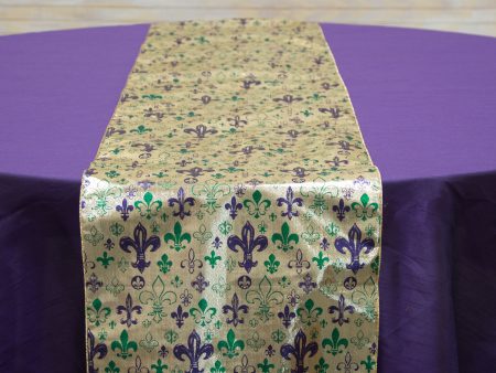 72  Fleur de Lis Mardi Gras Table Runner For Discount