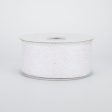 1.5  Glitter On Fabric Ribbon: Iridescent White (10 Yards) Sale