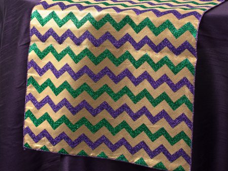 72  PGG Glitter Chevron Table Runner Hot on Sale