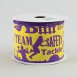 2.5  Football Touchdown Ribbon: Purple & Gold (10 Yards) Supply