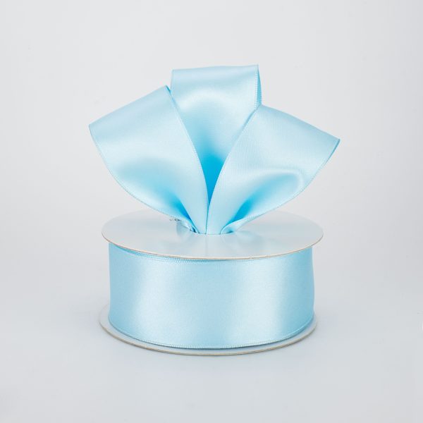 1.5  Double Face Satin Wired Ribbon: Light Blue (10 Yards) For Discount