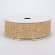 1.5  Faux Burlap Ribbon: Natural (10 Yards) Supply