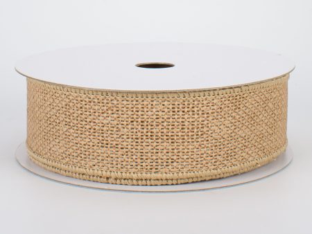 1.5  Faux Burlap Ribbon: Natural (10 Yards) Supply