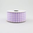 1.5  Gingham Check Wired Ribbon: Lavender Purple & White (10 Yards) Online Sale