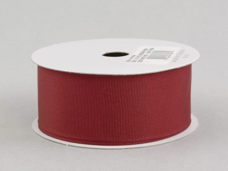 1.5  Grosgrain Ribbon Wired: Burgundy (10 Yards) Online now