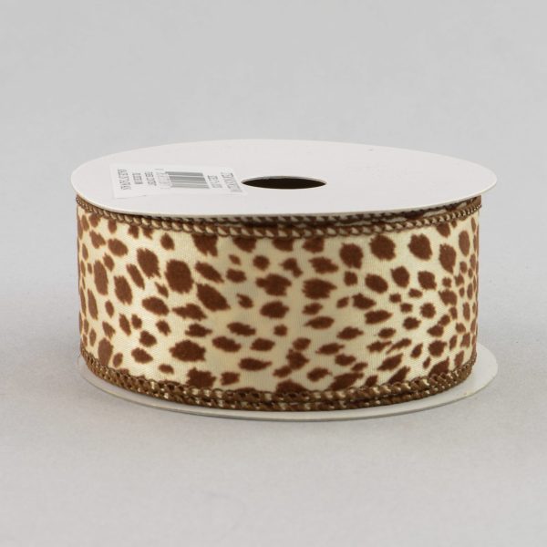 1.5  Cheetah Spots Ribbon (10 Yards) For Cheap