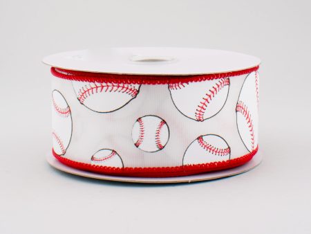 1.5  Baseball Ribbon (10 Yards) Fashion