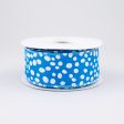 1.5  Glitter Snow Ribbon: Blue (10 Yards) Cheap