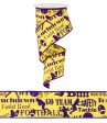 2.5  Football Touchdown Ribbon: Purple & Gold (10 Yards) Supply