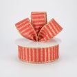 1.5  Glitter Stripe Canvas Ribbon: Red & Gold (10 Yards) Online now