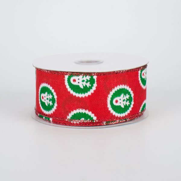 1.5  Christmas Reindeer Polka Dots Ribbon (10 Yards) Online Sale