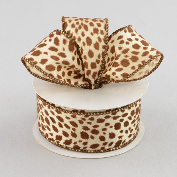 1.5  Cheetah Spots Ribbon (10 Yards) For Cheap