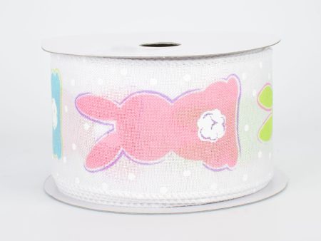 2.5  Bunny Bottoms Ribbon: White (10 Yards) Cheap