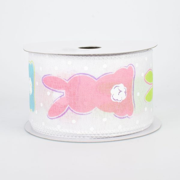 2.5  Bunny Bottoms Ribbon: White (10 Yards) Cheap