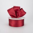 1.5  Double Face Satin Wired Ribbon: Burgundy (10 Yards) Hot on Sale