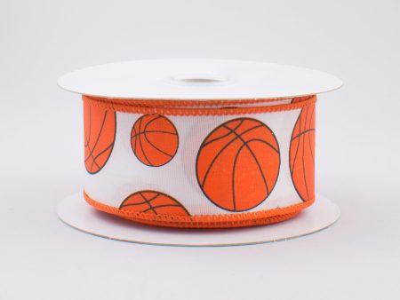 1.5  Basketball Ribbon: Orange & Black (10 Yards) Discount