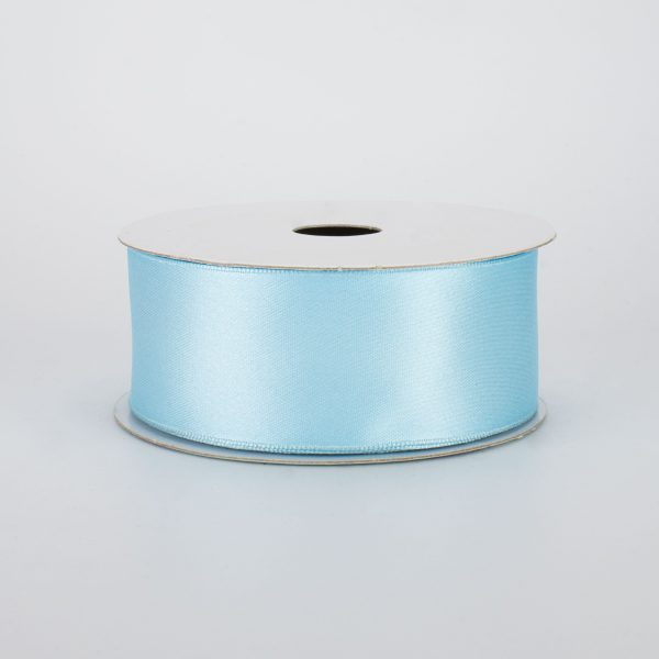 1.5  Double Face Satin Wired Ribbon: Light Blue (10 Yards) For Discount