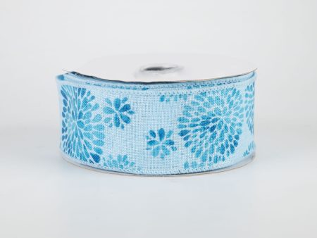 1.5  Color Bursts Ribbon: Multi Blue (10 Yards) Online now