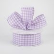 1.5  Glitter Woven Gingham Check Ribbon: Lavender (10 Yards) Online Hot Sale