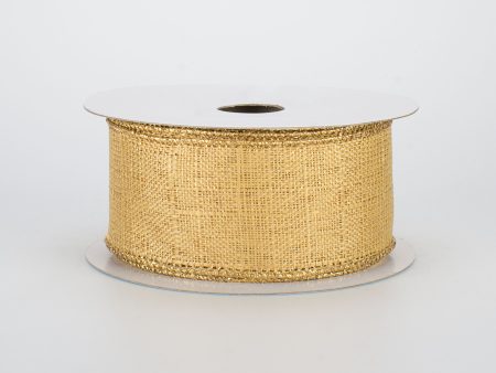 1.5  Metallic Royal Canvas Ribbon: Gold (10 Yards) For Discount