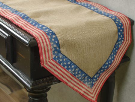 72  Royal Faux Burlap Stars & Stripes Table Runner Online Hot Sale