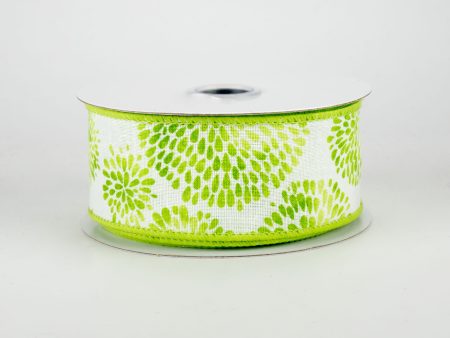 1.5  Color Bursts Ribbon: Spring Green (10 Yards) For Cheap