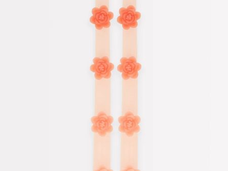 Pink Flower Taper Candles (x 2) Online now