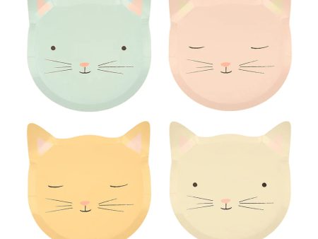 Cute Kitten Plates (x 8) Online now