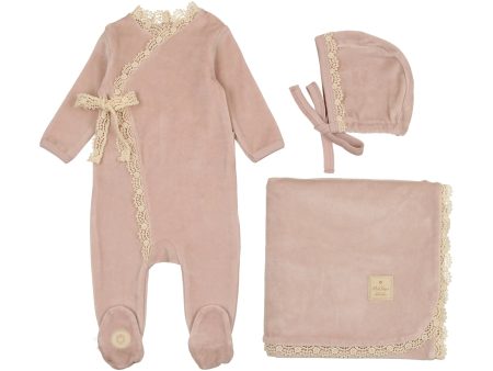 TIED UP IN LACE LAYETTE SET ROSE SMOKE Online Sale