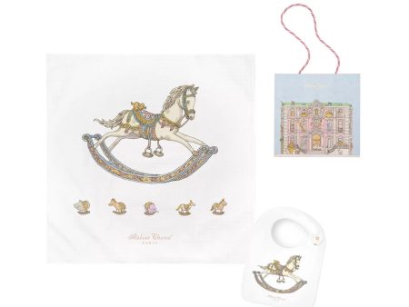 Carré + Satin Bib Gift Set – Rocking Horse with Gift Box Set Online Hot Sale