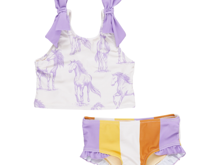 Shelly Tankini Lavender Horses Cheap