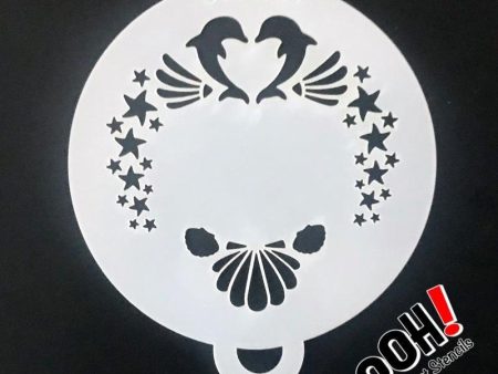 Dolphin Flips Face Paint Stencil by Ooh! Body Art (C04) Online Hot Sale