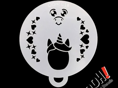 Baby Unicorn Flips Face Paint Stencil by Ooh! Body Art (C16) For Cheap